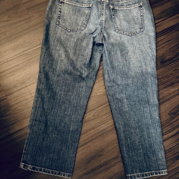 Talbots petites stretch crop jeans women’s size 4 faded denim - Picture 7 of 7